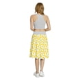 thumbnail image 5 of Women's Mint and Yellow Doodle Lemon Leaves A-line Printed Skirt Casual Wear, XL, Mint Green and Yellow, by Ambesonne, 5 of 6