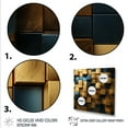 thumbnail image 3 of Designart "Abstract Geometric Grunge Gold Cubes II" Abstract Wall Art - Modern Gold Abstract Geometric Hallway Wall Art Decor, 3 of 6