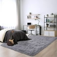 thumbnail image 3 of Junovo Super Soft Fluffy Area Rugs Modern Shag Rug for Bedroom Living Room,Cute Carpets for Kids Nursery Girls Home Dorm,5'x8',Gray, 3 of 7