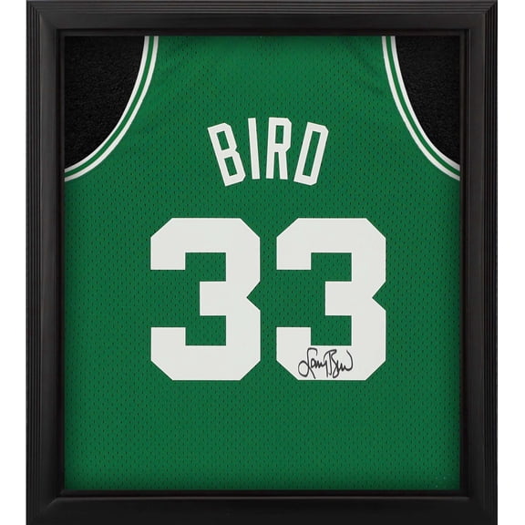 Larry Bird Boston Celtics Framed Autographed Mitchell & Ness Green 1985-1986 Swingman Jersey Shadowbox - Fanatics Authentic Certified
