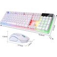 thumbnail image 3 of Gaming Keyboard Mouse Combo, K1 RGB LED Backlit Keyboard with 104 Key for PC/Laptop(White), 3 of 5