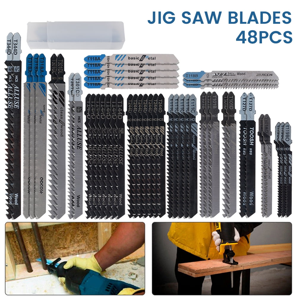 Niyofa 48pcs Jigsaw Blades Set, HCS 