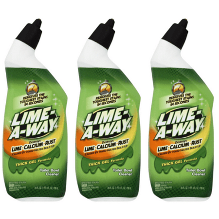 Foaming Toilet Bowl Cleaner - (3 Pack) Lime-A-Way Liquid Toilet Bowl Cleaner, 24oz Bottle, Removes Lime Calcium Rust