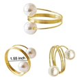 thumbnail image 3 of 20pack Gold Napkin Rings, Pearl Napkin Ring Set, Metal Spring Napkin Holder Table , Napkin Ring Buc, 3 of 5