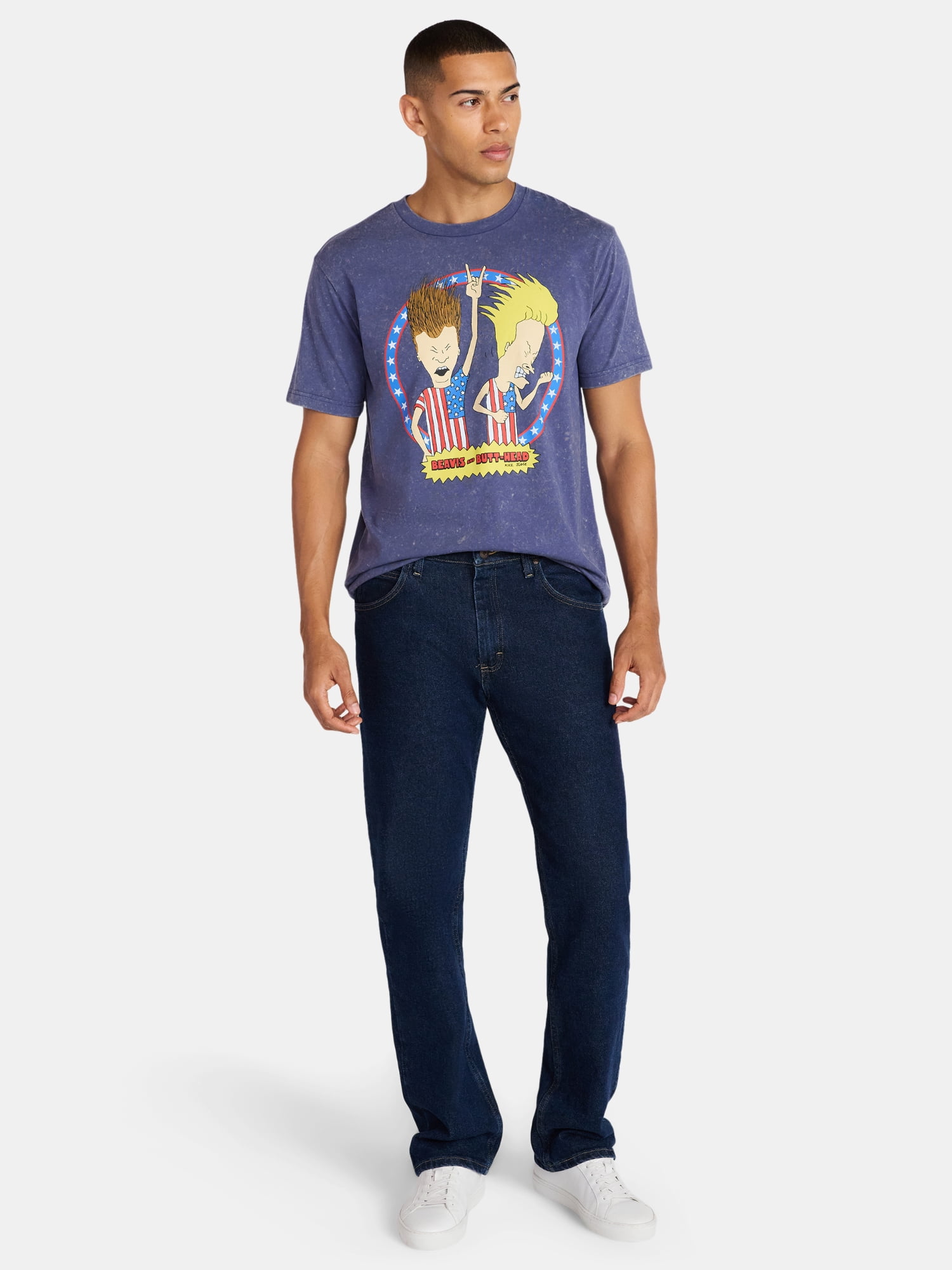 Beavis and Butt-Head Men's & Big Men's Americana Graphic Tee, Sizes XS-5XL