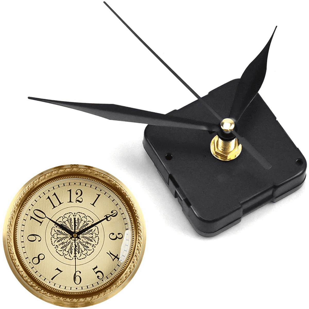 35 Sets Quartz Clock Movement Mechanism, Silent Short Shaft Clock Mechanisms with Hands, Wall Clock Mechanism Parts,35 x Quartz clock movements 105 x clock hands 35 set x Accessories,