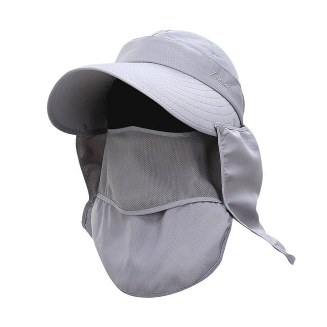 Cubierta de bufanda para la cara con Cubierta extraíble para el cuello Sunnimix Sombrero de pesca Gris