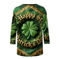 thumbnail image 6 of Ounisa Womens 3/4 Sleeve St. Patrick's Day T-Shirts Crew Neck Spring Graphic Tee Tops, 6 of 8