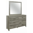 thumbnail image 1 of Topline Home Furnishings Commode grise patinée avec miroir, 1 of 4