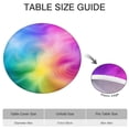 thumbnail image 6 of Rainbow Tie Dye Swirl Pattern Round Fitted Tablecloth with Elastic Edge,Dining Table Cover Waterproof,Outdoor Round Tablecloth for Camping,Dining,Indoor and Outdoor, 6 of 7