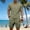 Army Green, variant on Sentmoon Men Two Piece Outfits Sets Men's Undershirt and Mens Workout Shorts Stand Collar Top and Pocket Shorts Elastic Waist Solid Color Short Sleeve Loose Fit Casual Travel Lounge Wear