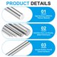 thumbnail image 3 of Uxcell 4 Pcs Varilla Redonda de Titanio, 1.2mm Diámetro 356mm Longitud Barra Sólida de Metal GR5 TC4 Titanio para Modelos de Aviones, Coches, Barcos, Manualidades DIY, Trabajo en Metal [0.05" x 14"], 3 of 7