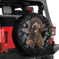 thumbnail image 3 of Lotusprinthandmade Poodle Crack Spare Tire Cover Without Backup Camera Hole 6 Sizes, 3 of 8
