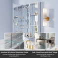 thumbnail image 2 of ANGELES HOME 24" x 36" Bathroom Medicine Cabinet with Tri-View Mirror, Aluminum Mirror Medicine Cabinet with Open Shelf Set, Surface Mount or Recessed, 2 of 15