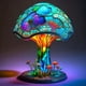thumbnail image 4 of Lámpara de mesa de la serie Stained Glass Plant (envío gratis), 4 of 5