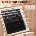 thumbnail image 3 of SENLINK 2027 NEW Eyelash Extension Kit Thick Lash Clusters Kit 10-18mm Volume Clusters Lashes 180D Individual Eyelashes Kit with Lash Bond, Lash Remover, Lash Applicator DIY Lash Extension by SENLINK, 3 of 7