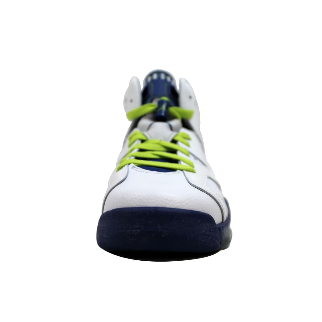 Nike Air Jordan VI 6 Retro White Fierce Green Deep Royal Blue Hyper Pink Seahawks 543390 108 Grade School Size 6.5Y Walmart