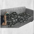 thumbnail image 6 of Black and Grey Soft Flannel Fleece Throw Blanket, Continuous Floral Pattern with Berries and Leaves, Cozy Plush for Indoor and Outdoor Use, 50" x 70", Taupe Taupe Grey, by Ambesonne, 6 of 6