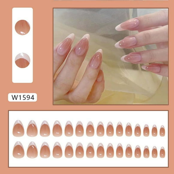 Clearance Items! Nude French Nail Patch, 1ml, 24-Piece Nail Patch Set, Easy Application and Removal, Instant French Manicure, Wholesale Nail Patches