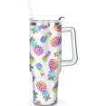 thumbnail image 2 of Pineapple Gifts for Women, Pineapple Tumbler with Lid and Straw, Pineapple Tumbler Cup, Pineapple Cups, Pineapple Mug, Colorful Pineapple Gifts, 40oz Insulated Tumbler for Pineapple Lover, 2 of 6