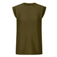 thumbnail image 4 of BLVB Summer Tunic Tops for Women Round Neck Cap Sleeve Basic Shirts Casual Solid Color Blouse Tees, 4 of 6