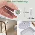 thumbnail image 2 of 2 - Pack Mini Digital Indoor Outdoor Hygrometer Temperature & Humidity Gauge, ℉/℃ Switchable, Accurate Sensor for Home, Office, Reptile Tank, Car, Greenhouse, Lab, Terrarium, Cellar （white）, 2 of 6