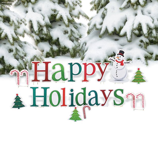 Happy Holidays Outdoor Yard Sign Party Decor 1 Piece