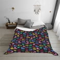thumbnail image 6 of KLL Colorful Excavator Print Fleece Throw Blanket, Horizontal Fleece Bedding Cute Soft Blankets Comfy Fleece Flannel Plush Home Decor for Couch & Bed -50"x40", 6 of 9
