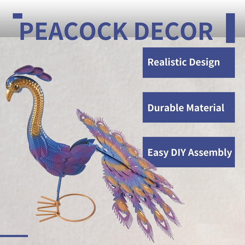 Beautiful Yard Art Garden Statue - Realistic Metal Lawn Decoration Outdoor Sculpture Easy DIY Assembly