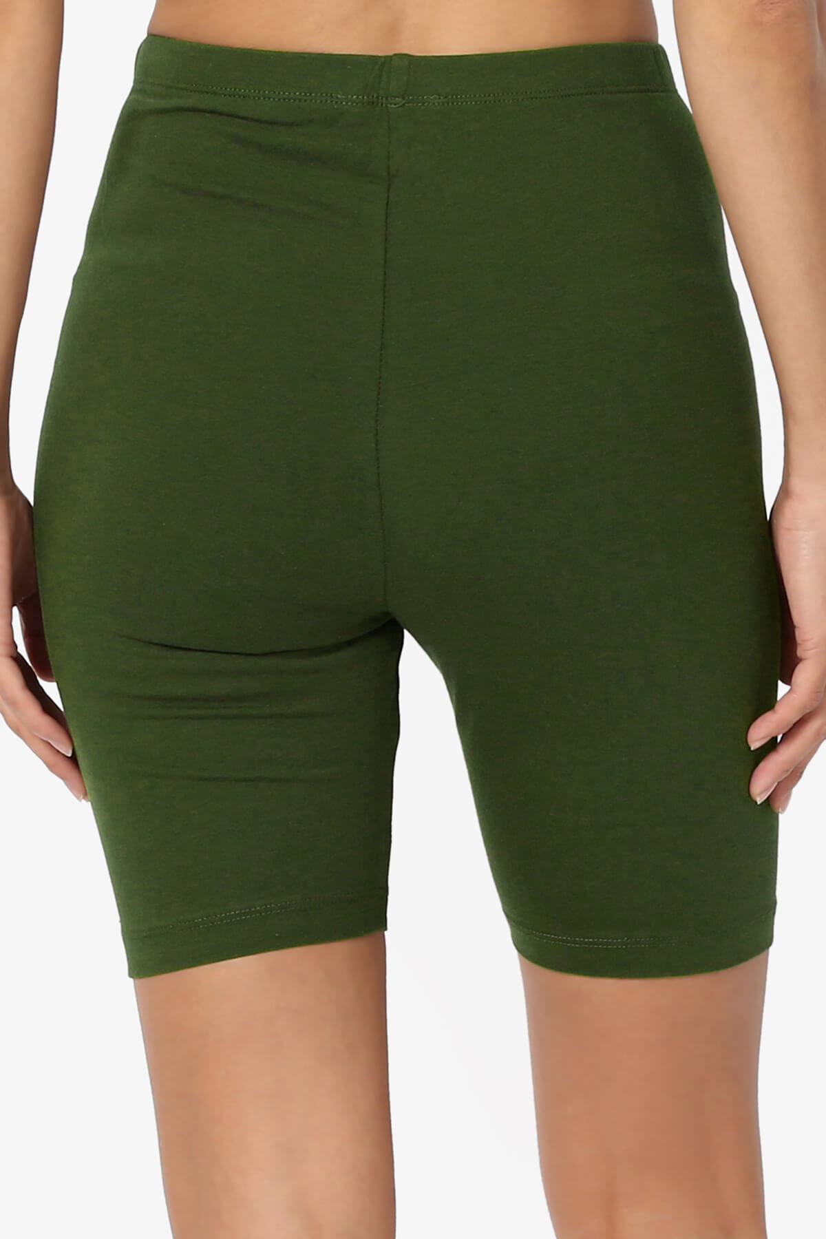 Women's PLUS Mid Thigh Stretch Cotton Span High Waist Active Basic Short  Leggings - Walmart.com