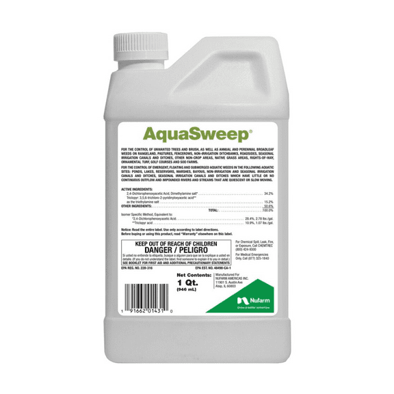 AquaSweep Herbicide - Landscape and Aquatic Herbicide - 32 fl oz Bottle by NuFarm