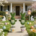 thumbnail image 4 of DAMAI 2 Pcs Easter Artificial Bunny-Shaped Topiary Tree 35" UV-Resistant Faux Boxwood Topiary Plant for Outdoor Indoor Decor, Perfect Easters Bunny for Porch & Garden(None Flowerpot), 4 of 8