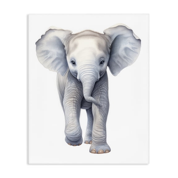 Stupell Industries Big Budding Pachyderm Canvas Wall Art, design by Ray Powers