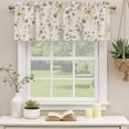 thumbnail image 2 of 2 Pack Vintage Spring Floral Valances for Windows Bedroom Living Room Window Treatments, Summer Botanical Rustic Rod Pocket Valance Drapes Short Kitchen Curtains Over Sink 54"x18", 2 of 8