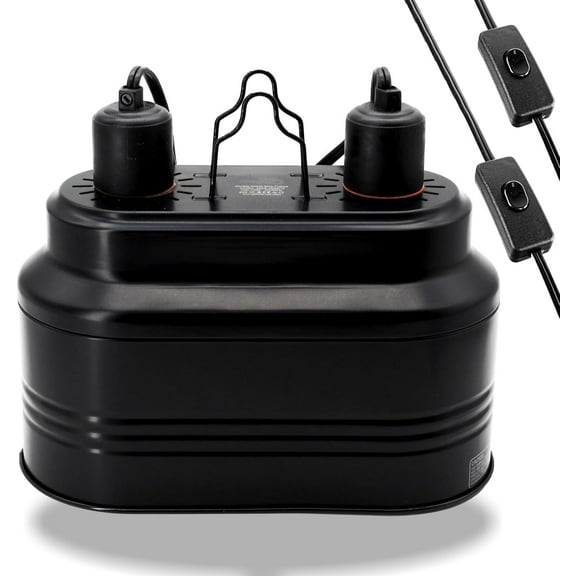FINAQUA Dual-Shade Reptile Light: 2-in-1 UVB   Heating, with Independent Switch – Fits Glass Enclosures (Suitable for Lizards, Snakes, Bearded Dragons, Turtles)