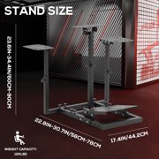 Supllueer Flight Simulator Racing Wheel Stand Cockpit with Triple Multiple Shift Lever Panels Fits Logitech X52 PRO Thrustmaster
