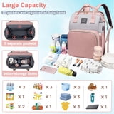 Waterproof Diaper Bag with Changing Mat in Ice