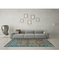 thumbnail image 3 of Ahgly Company Indoor Round Persian Light Blue Traditional Area Rugs, 5' Round, 3 of 4