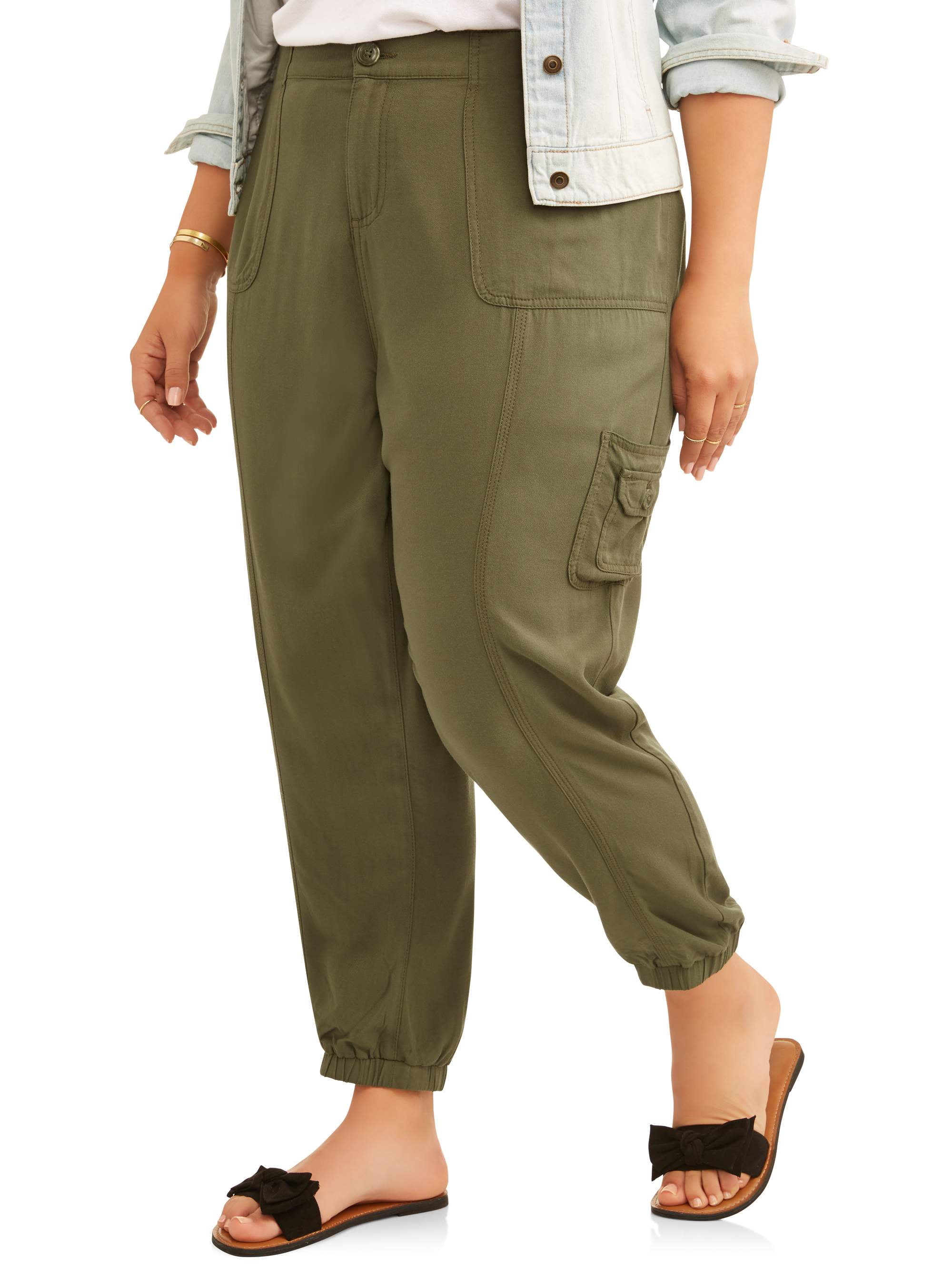 plus size utility joggers