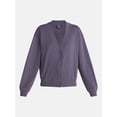 thumbnail image 6 of Athletic Works Women's and Women's French Terry Cardigan with Long Sleeves, Sizes XS-4X, 6 of 7