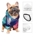 thumbnail image 3 of Fotbe Starry Multicolored Wolf Sudadera con Estampado para Perros Pequeños – Suéter con Capucha para Mascotas, Tela Suave de Forro Polar con Bolsillo-Small, 3 of 7