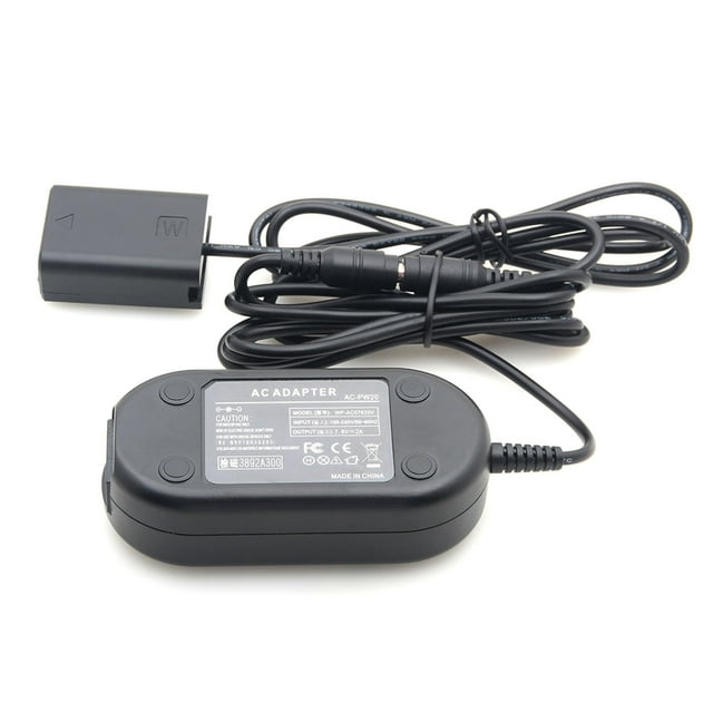 Batería ficticia ac pw20, batería de cámara de cámaa metal metal protección de decodificación completa 8v 3a 24w cable de cable de alimento para disparar