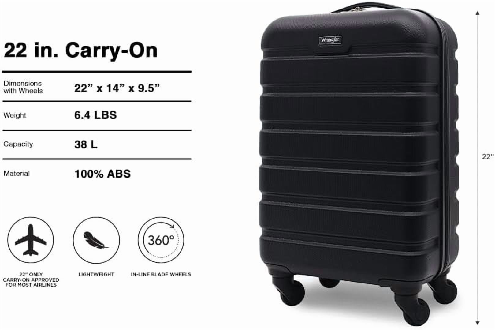 20" Hardside Spinner Carry-On Luggage, Black