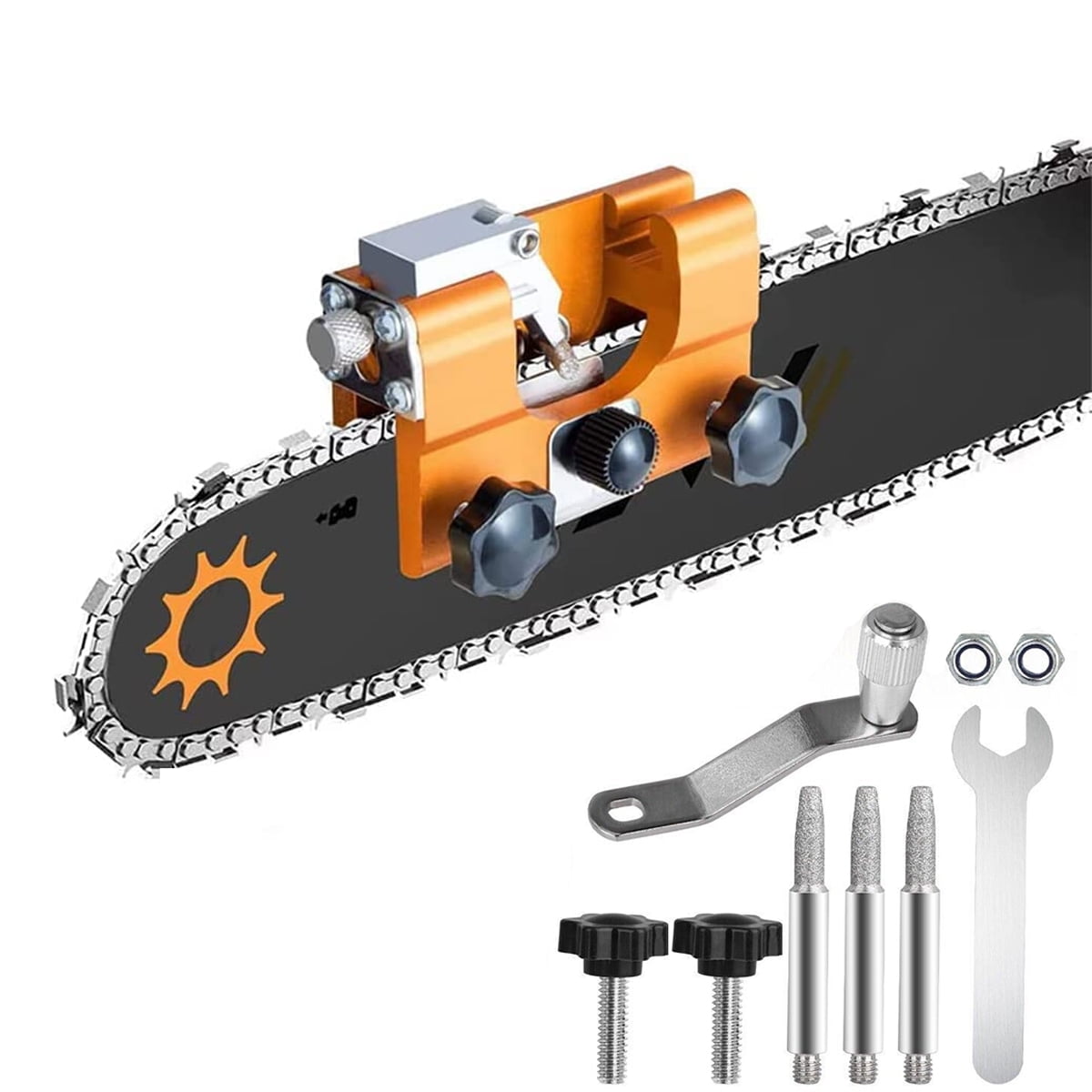 Chainsaw Sharpener Jig, Adjustable Handle Chainsaw Chain Sharpening Jig