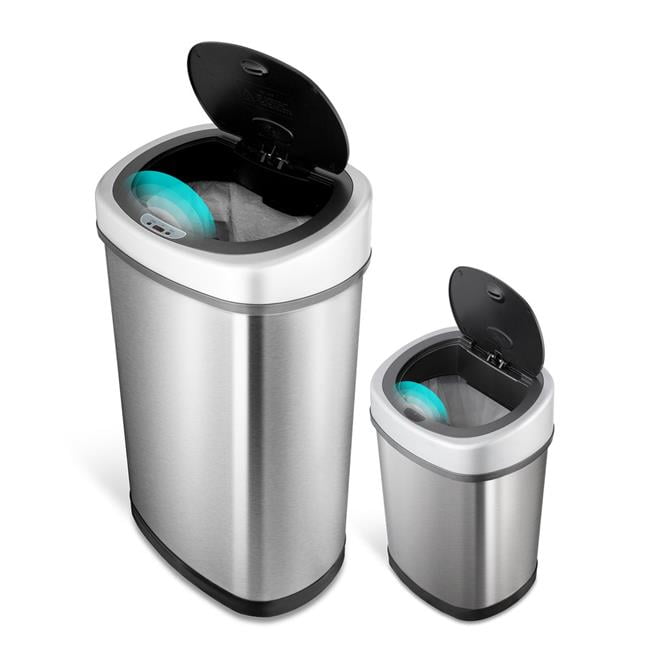 Nine Stars Automatic Touchless Infrared Motion Sensor Trash Can Combo