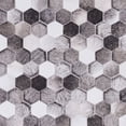 thumbnail image 5 of Contemporary Home Living 3' x 5' Hex Patchwork Area Throw Rug - Gray and Cream, 5 of 7