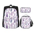 thumbnail image 1 of Easygdp Lavender Flowers Mochila para Niños y Niñas con Set de Caja de Almuerzo y Estuche para Lápices 3 en 1, Mochila Escolar Estampada para Adolescentes, 1 of 7