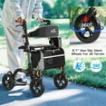 thumbnail image 6 of E-Western Walkers for Seniors Rollator with Seat 350 lb Capacity 8 All-Terrain Wheels Lightweight Aluminum Frame Adjustable Height Grey, 6 of 7