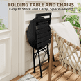 thumbnail image 4 of Erinnyees 3-Piece Folding Bistro Set for Outdoor Patio, Steel Frame, Black - Space-Saving Garden Furniture, 4 of 8