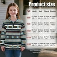 thumbnail image 7 of Uorisanigo Girls Oversized Sweatshirts Long Sleeve Lapel Zipper Sweatshirt Lightweight Ethnic Geometric Aztec Tribal Athletic Tops Fall Fashion Outfits Clothes Kids Hoodies Size 9-10, 7 of 7